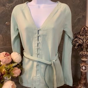 Old navy mint green cotton cardigan  size M